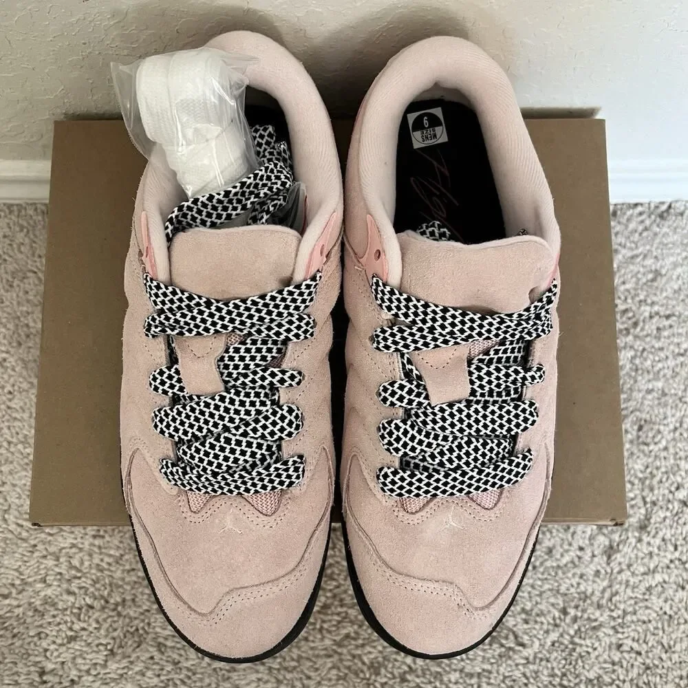 Jordan Men Pink Black Gum Suede Skate Nike Session Size 9 IB3731-600 New
